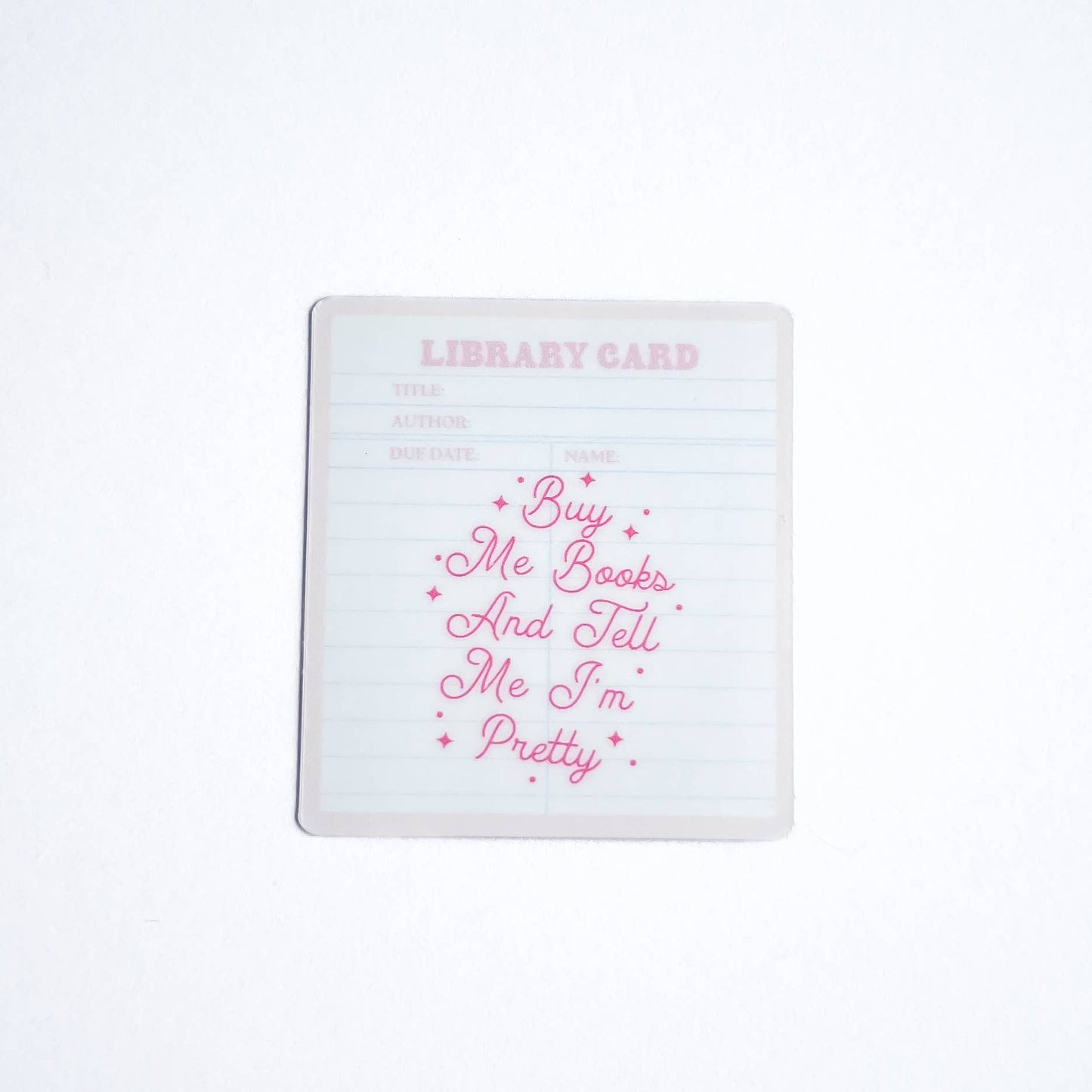 Library Card Vinyl Sticker | Book Stickers | Trendy Stickers