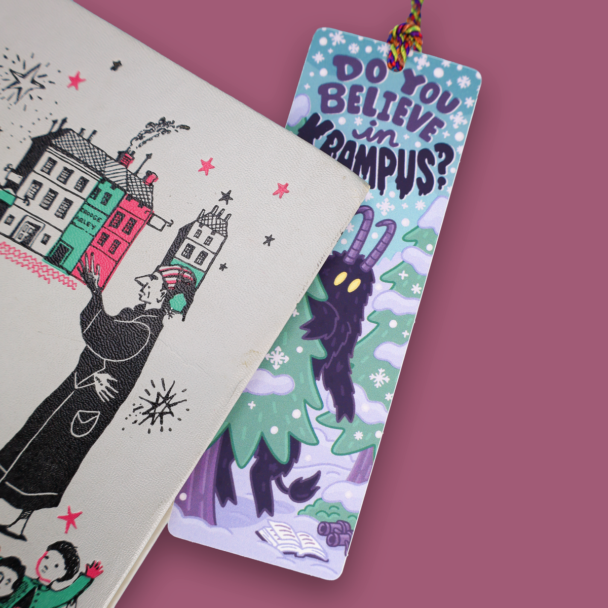 I Believe in Krampus Funny Holiday Bookmark