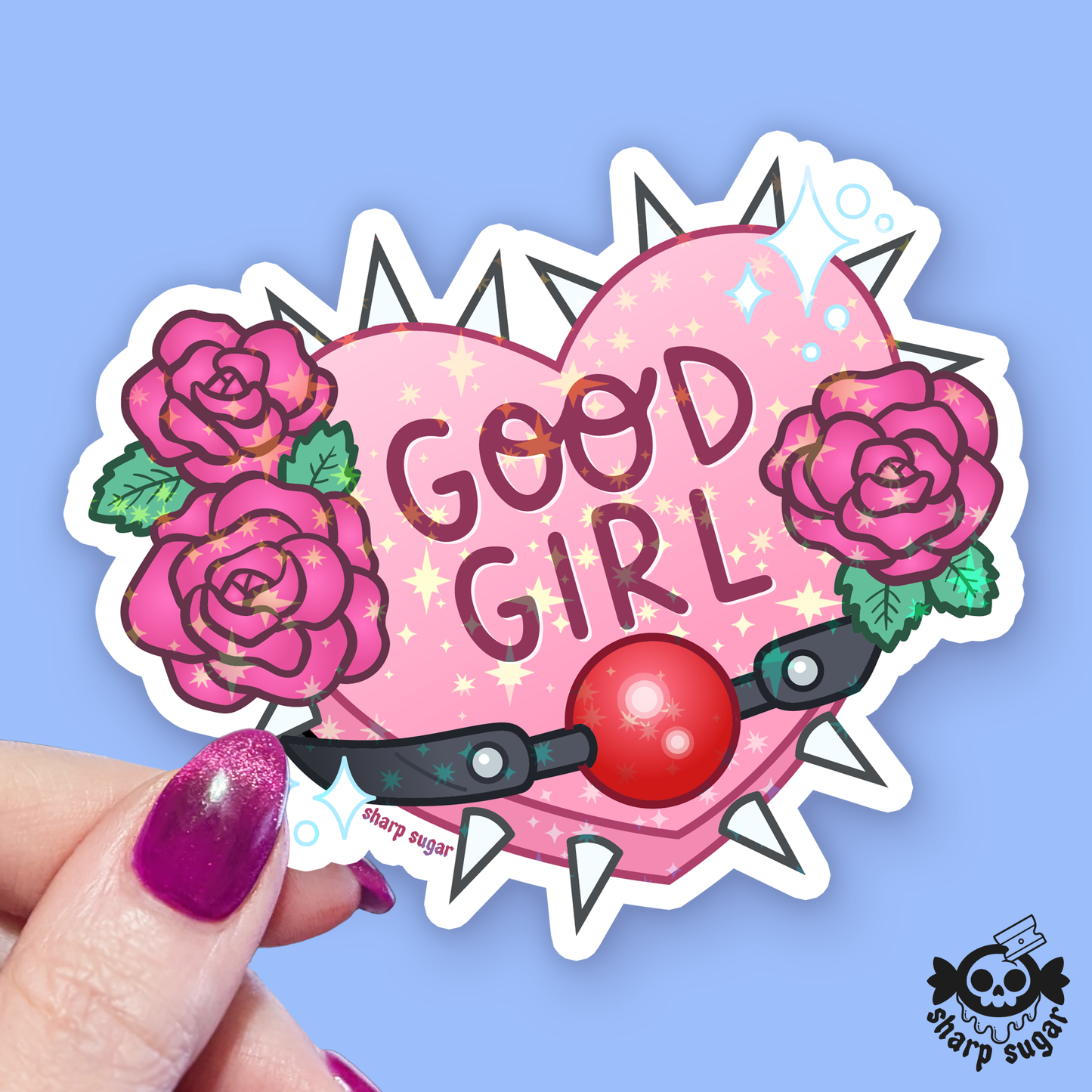 GOOD GIRL Candy Heart Sticker