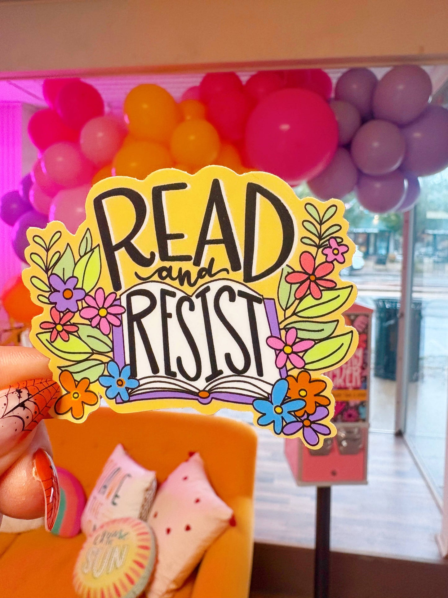 Read and Resist Book Library Activist Progressive Sticker
