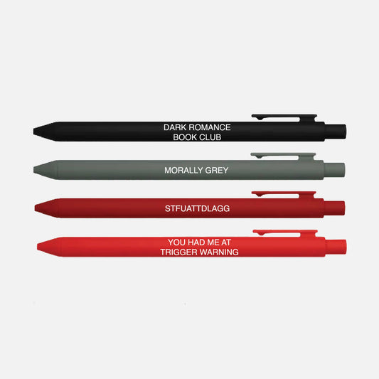 Dark Romance Pen Set – Set of 4