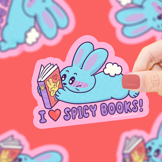 I Love Spicy Books Vinyl Sticker