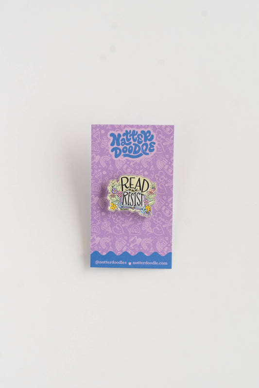 Read & Resist Activism Powerful Feminist Freedom Acrylic Pin