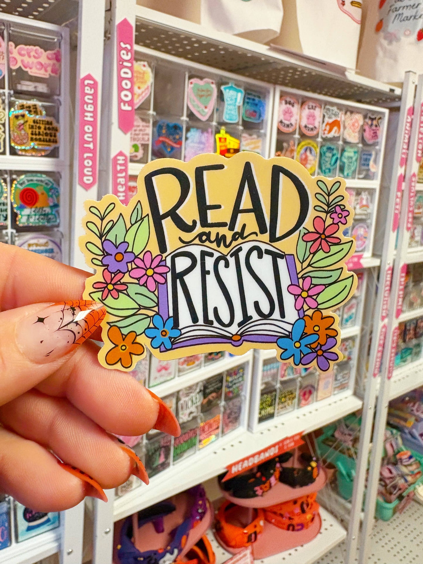 Read and Resist Book Library Activist Progressive Sticker