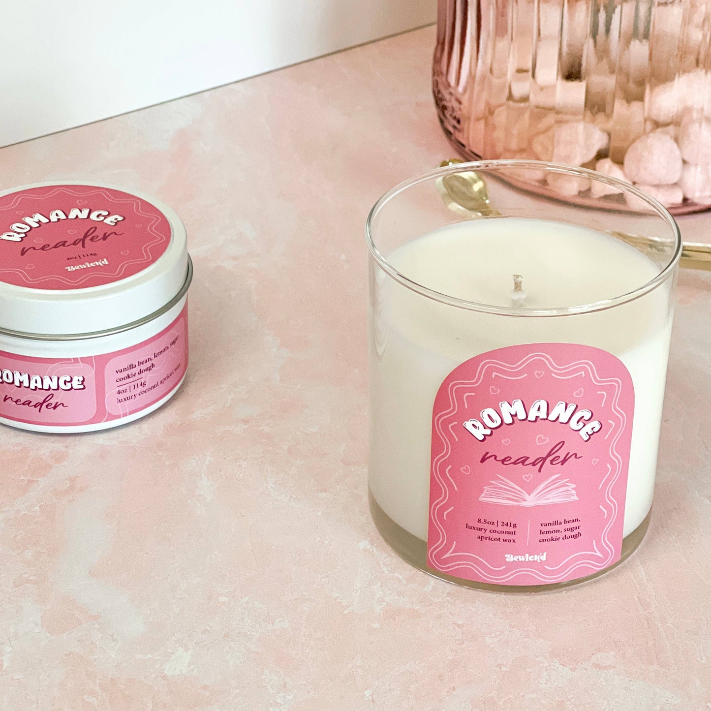 Romance Reader Candle - Book-Inspired Luxury Coconut Apricot Wax