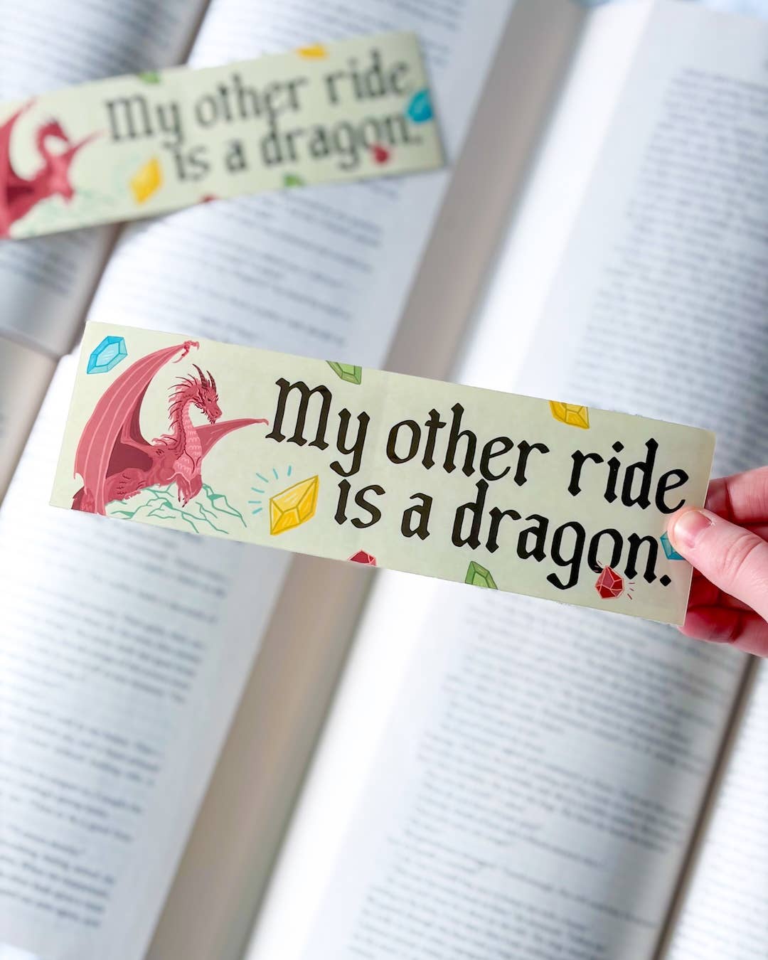 My Other Ride is a Dragon Bumper Sticker | Bookish Gifts
