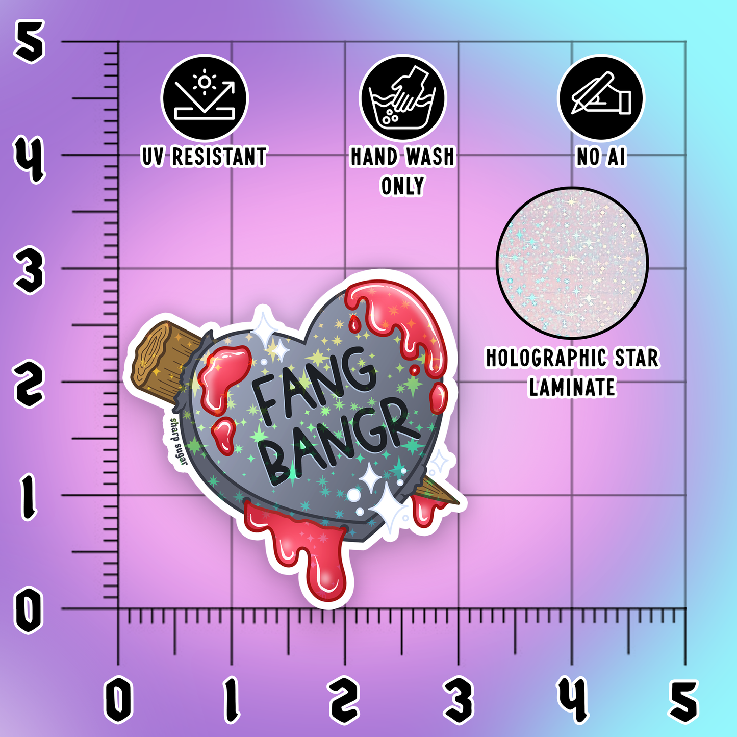 FANG BANGR Candy Heart Sticker