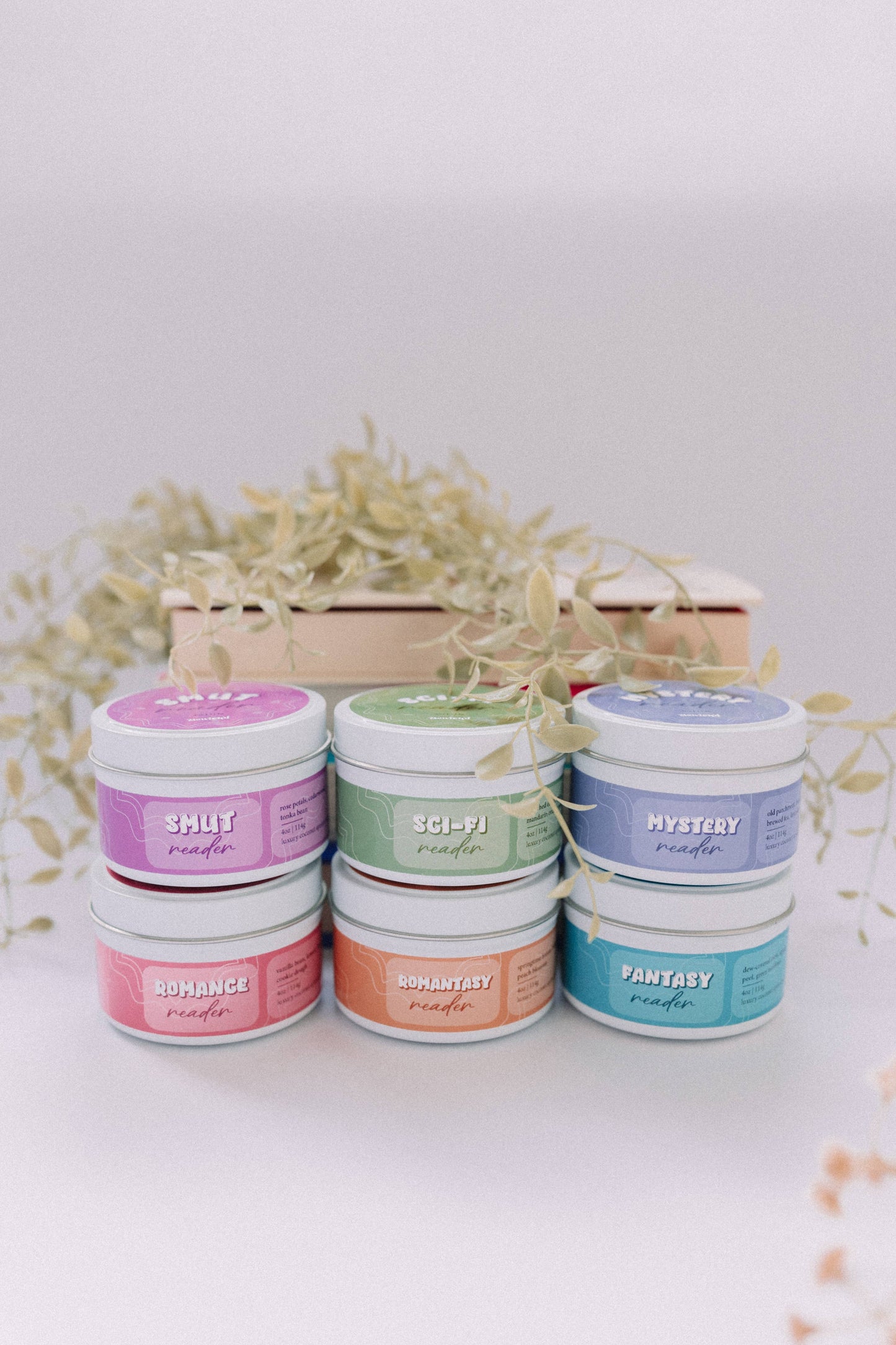 Romance Reader Candle - 4oz Book-Inspired Luxury Coconut Apricot Wax