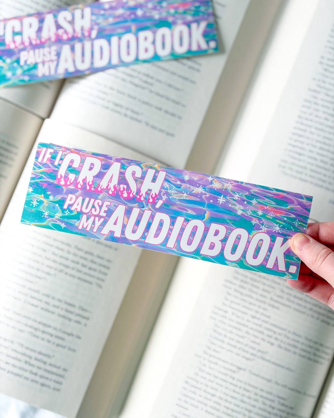 If I Crash, Pause My Audiobook Bumper Sticker