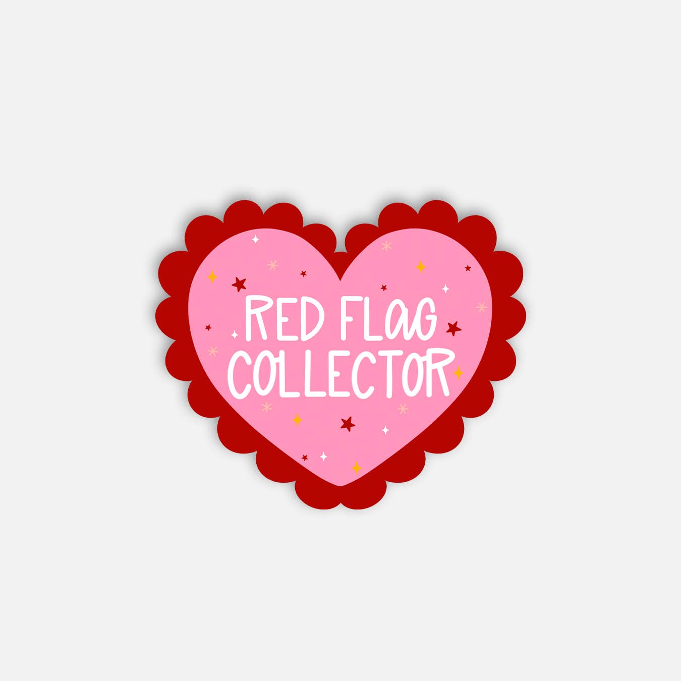 Red Flag Collector Heart Sticker