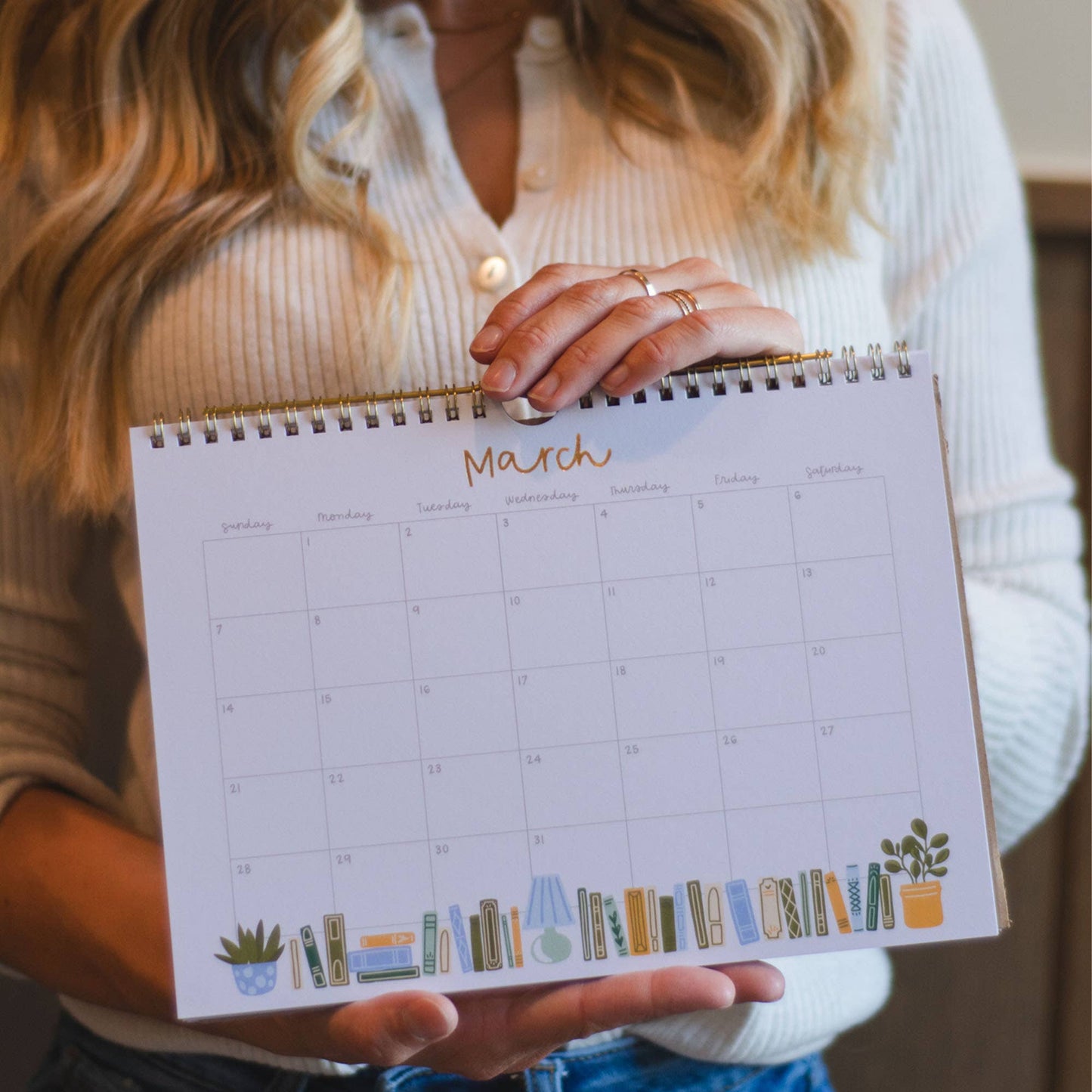 Book Lover's 2027 Spiral Hanging Wall Calendar