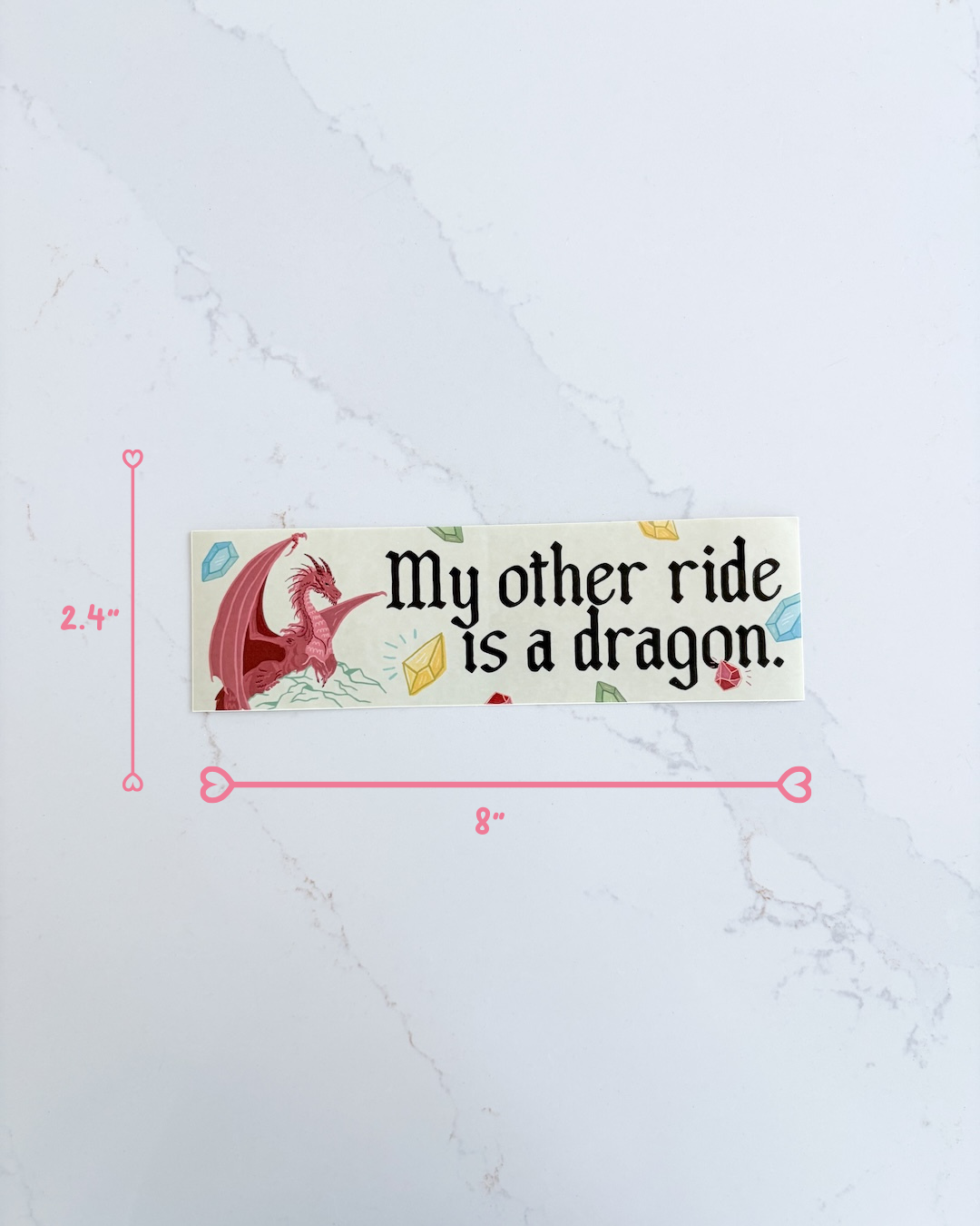 My Other Ride is a Dragon Bumper Sticker | Bookish Gifts