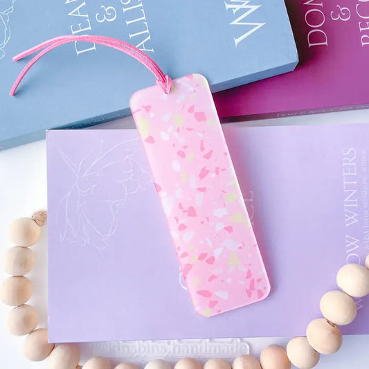 Pink Terazzo - Acrylic Bookmark