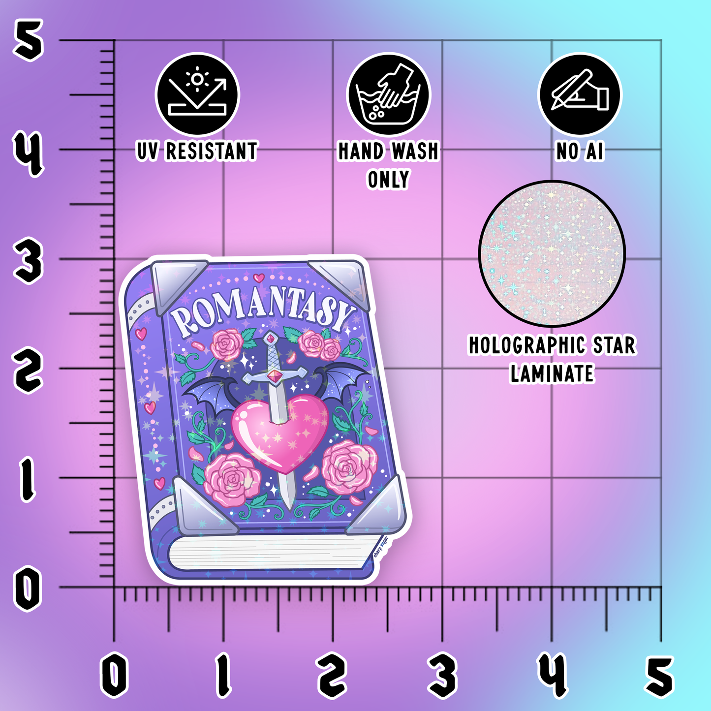 Romantasy Book Reader Sticker