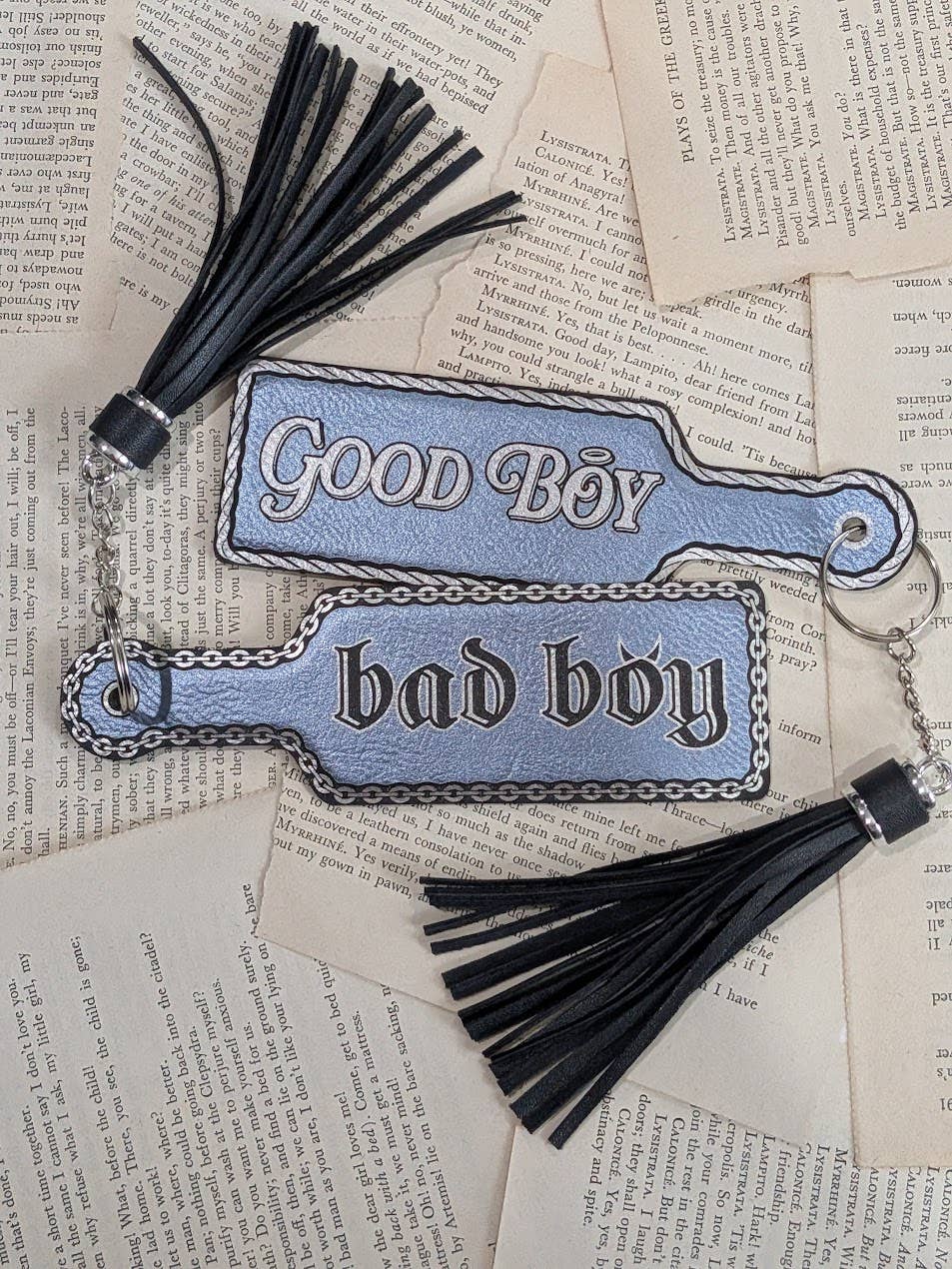 Good Boy, Bad Boy, Bookish Paddle Bookmark & Keychain