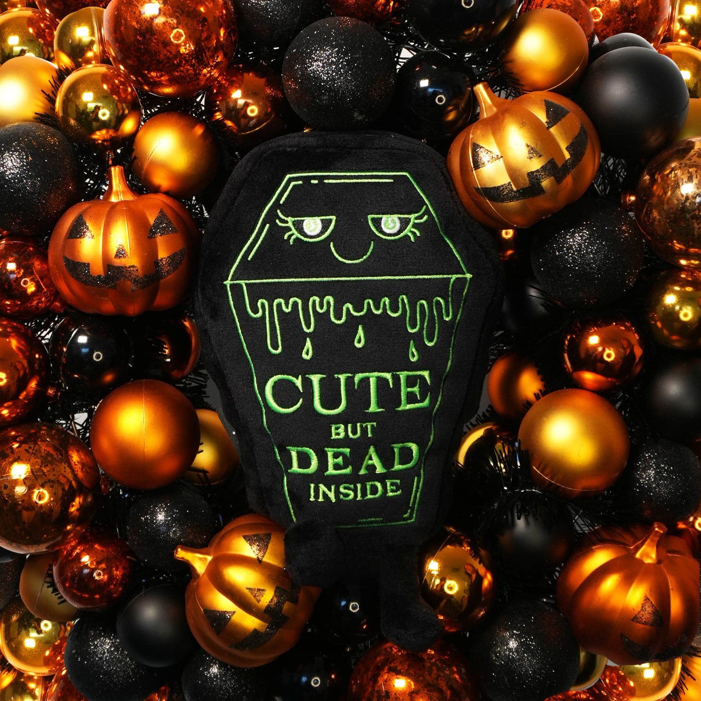 “Cute But Dead Inside” Coffin Horror Halloween Plushies