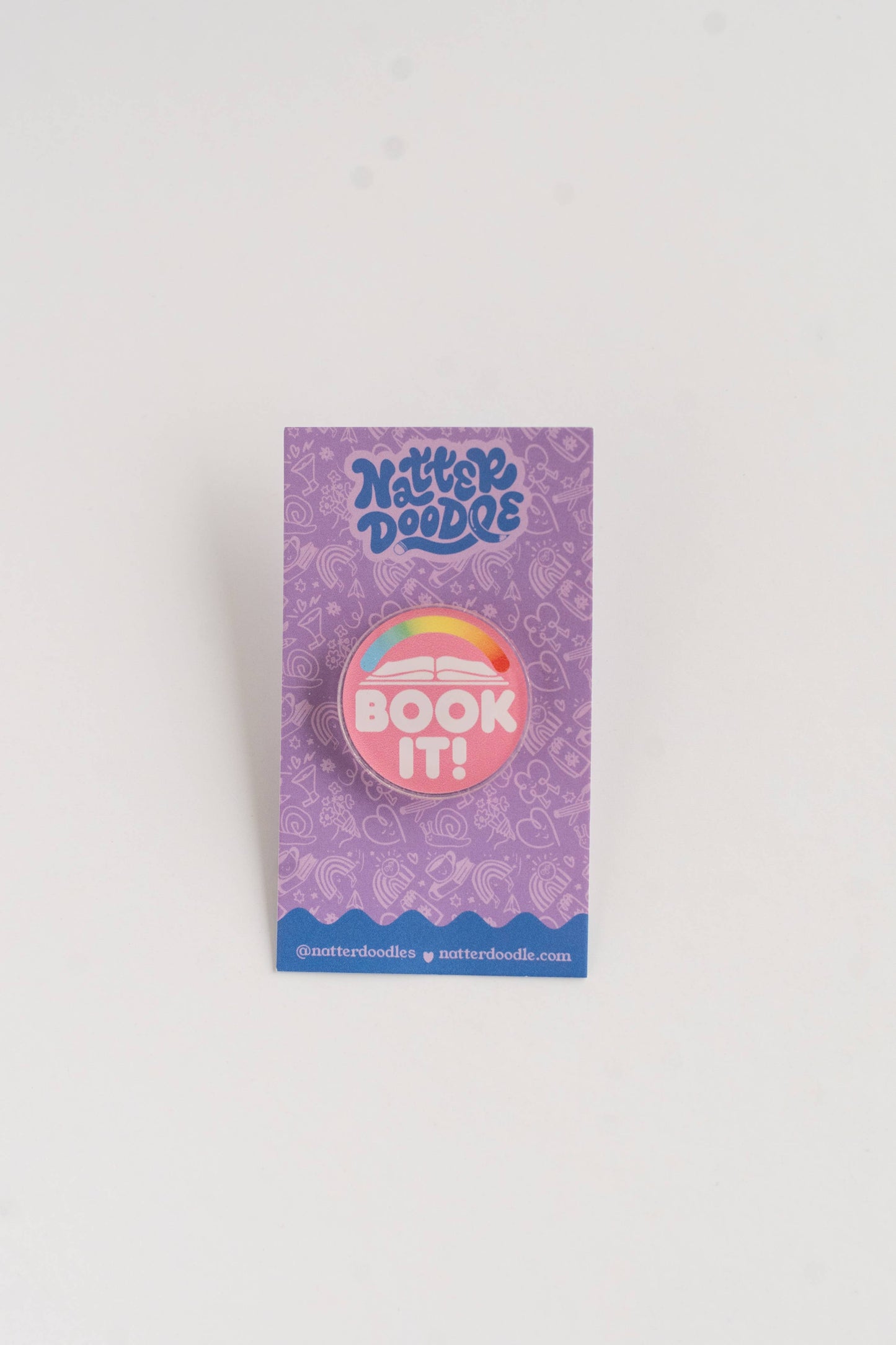 Book It 90s Kid Summer Reading Nostalgia Acrylic Library Pin