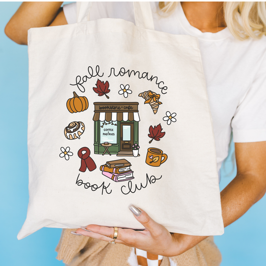 Fall Romance Book Club Tote Bag