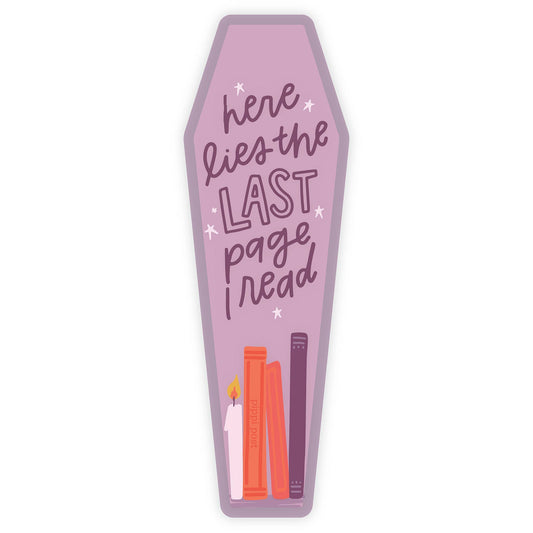 The Last Page Coffin Transparent Bookmark