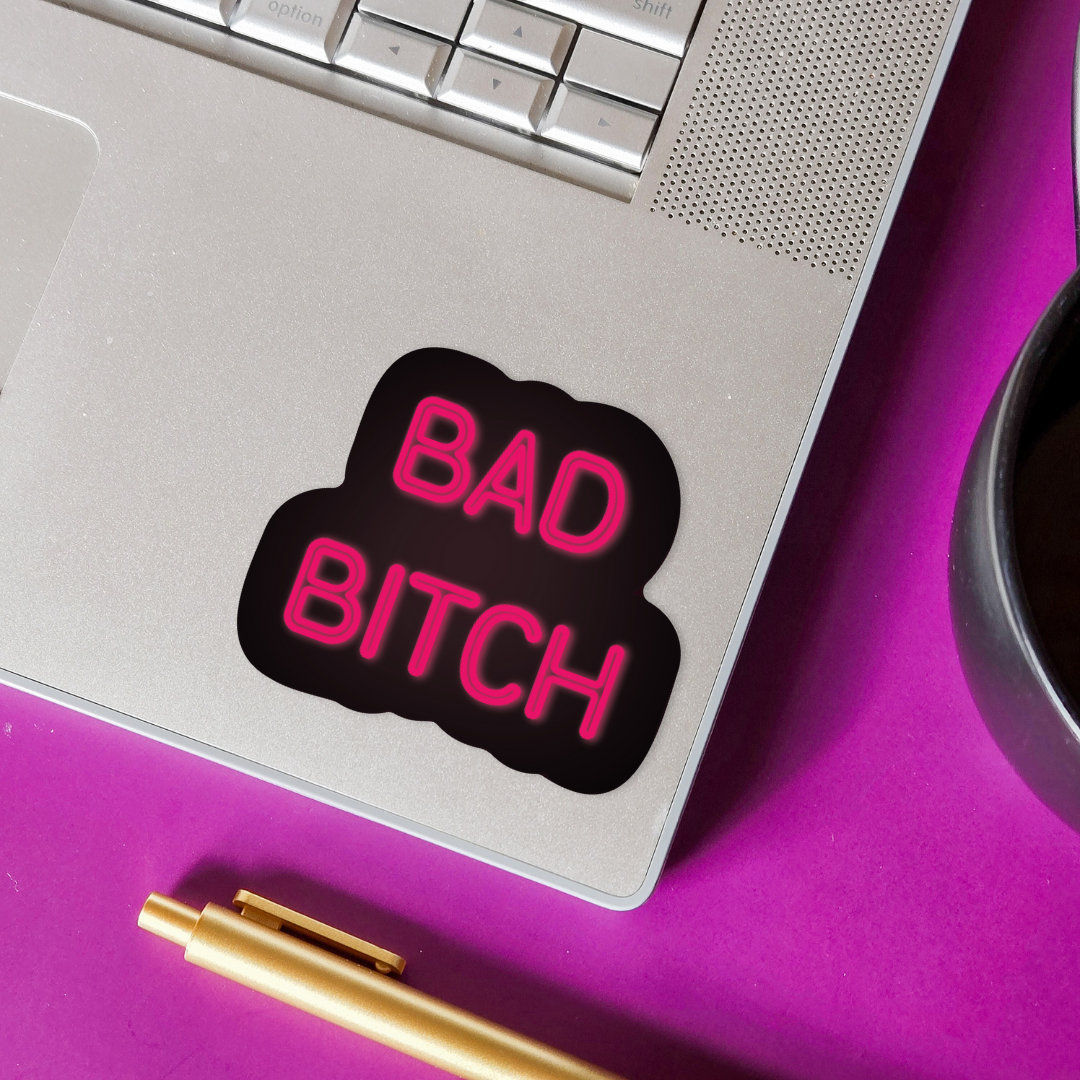Bad Bitch Hot Pink Vinyl Sticker