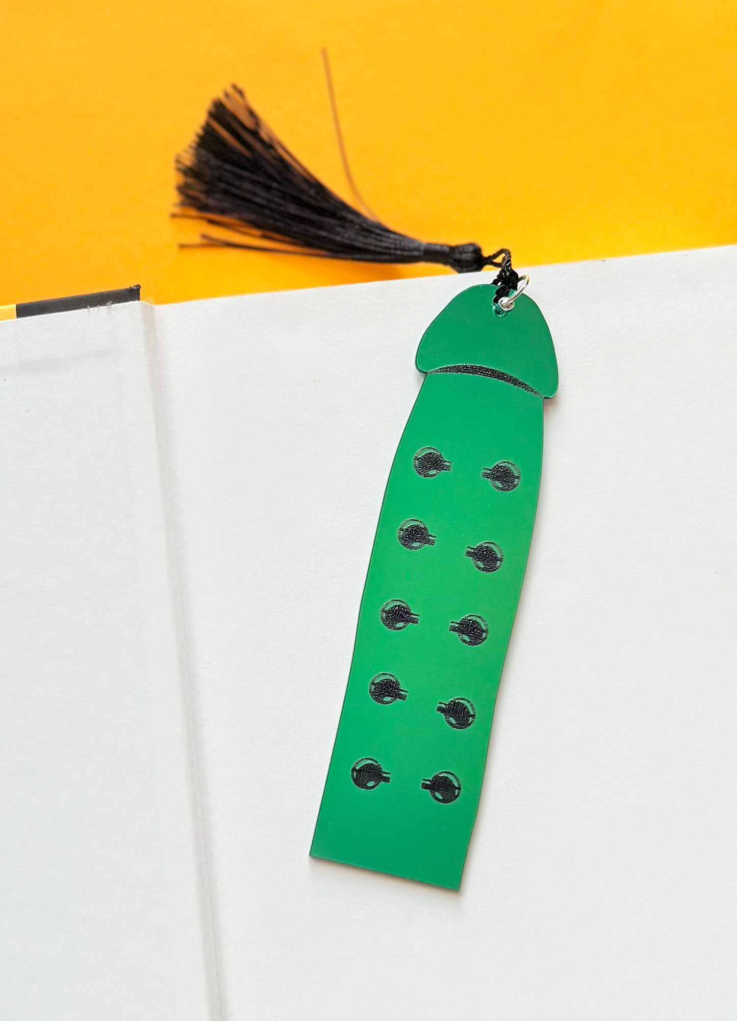 Jacob's Ladder Cockmark Bookmark - Metallic Green