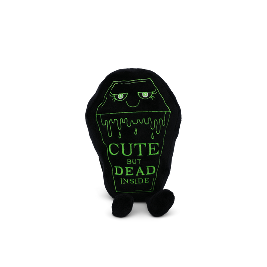 “Cute But Dead Inside” Coffin Horror Halloween Plushies
