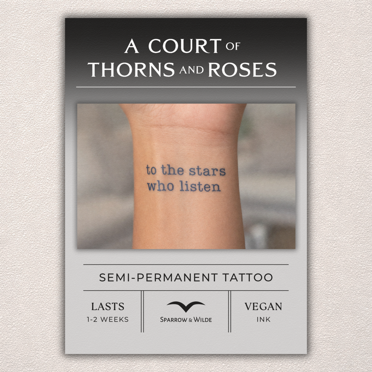 Semi-Permanent Tattoo | ACOTAR - To The Stars Who Listen