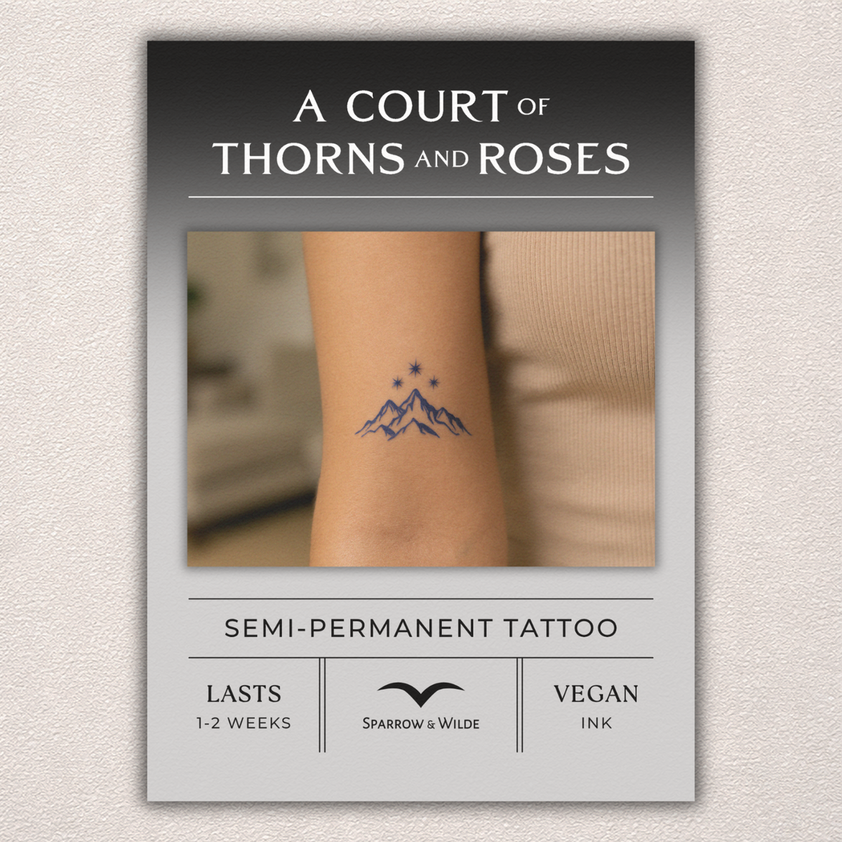 Semi-Permanent Tattoo | ACOTAR - Velaris Mountain