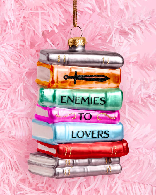 Enemies to Lovers Christmas Ornament - glass holiday decor Xmas Christmas Holiday