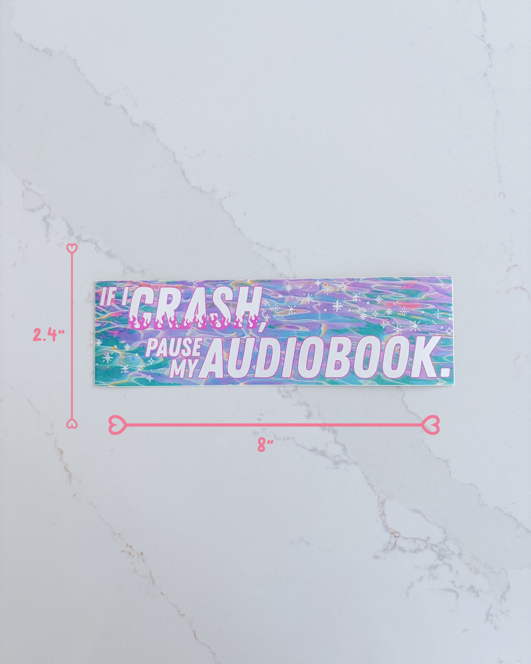 If I Crash, Pause My Audiobook Bumper Sticker