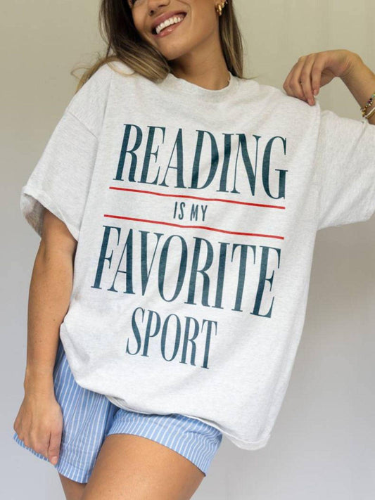 Vintage Reading Is My Favorite Sport Shirt, Bookish T-shirt