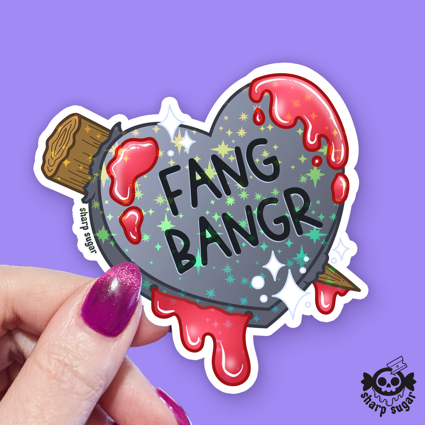 FANG BANGR Candy Heart Sticker