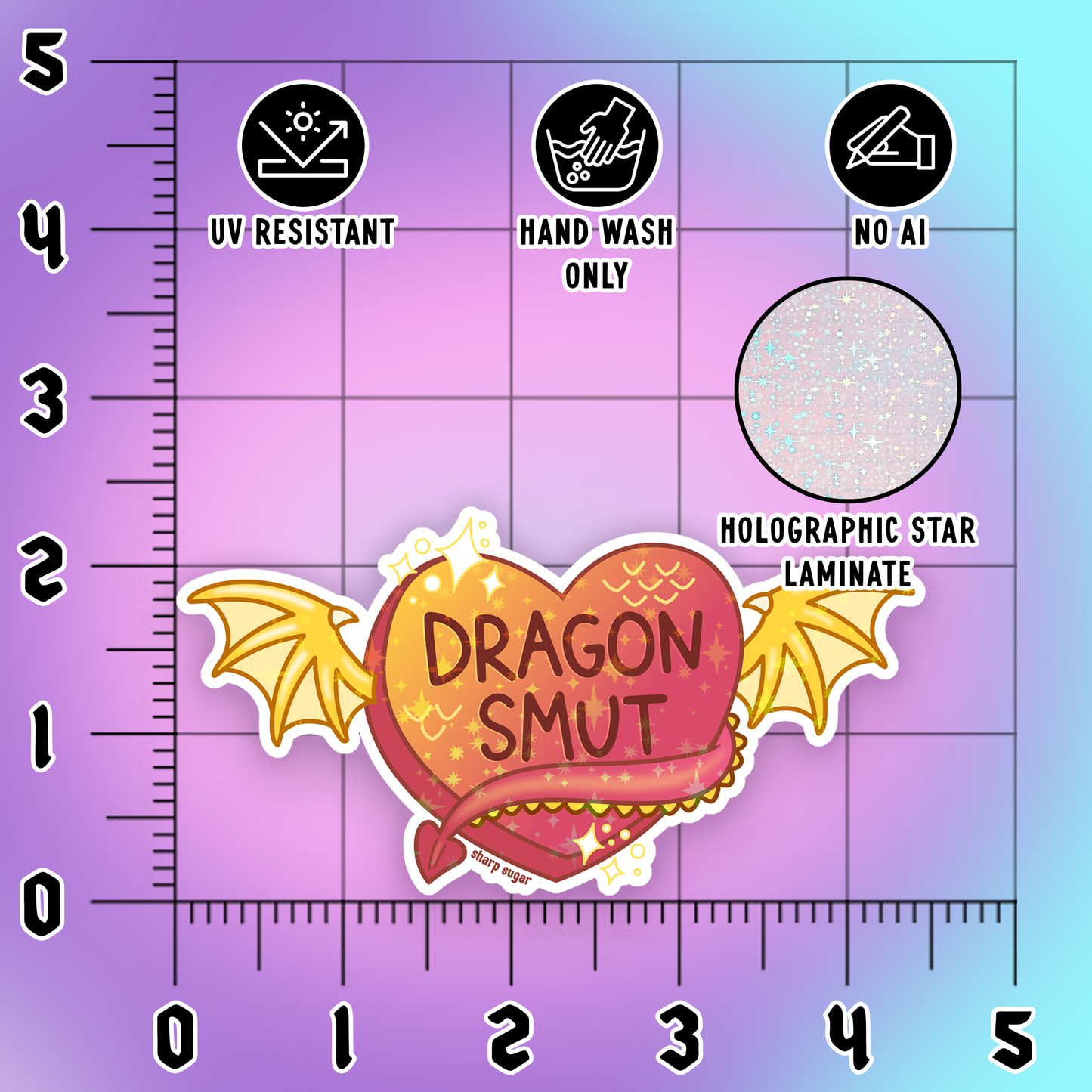 DRAGON SMUT Candy Heart Sticker