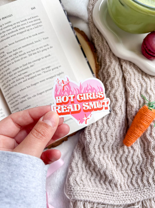 Hot Girls Read Smut Sticker | Bookish Stickers | Handmade Stickers