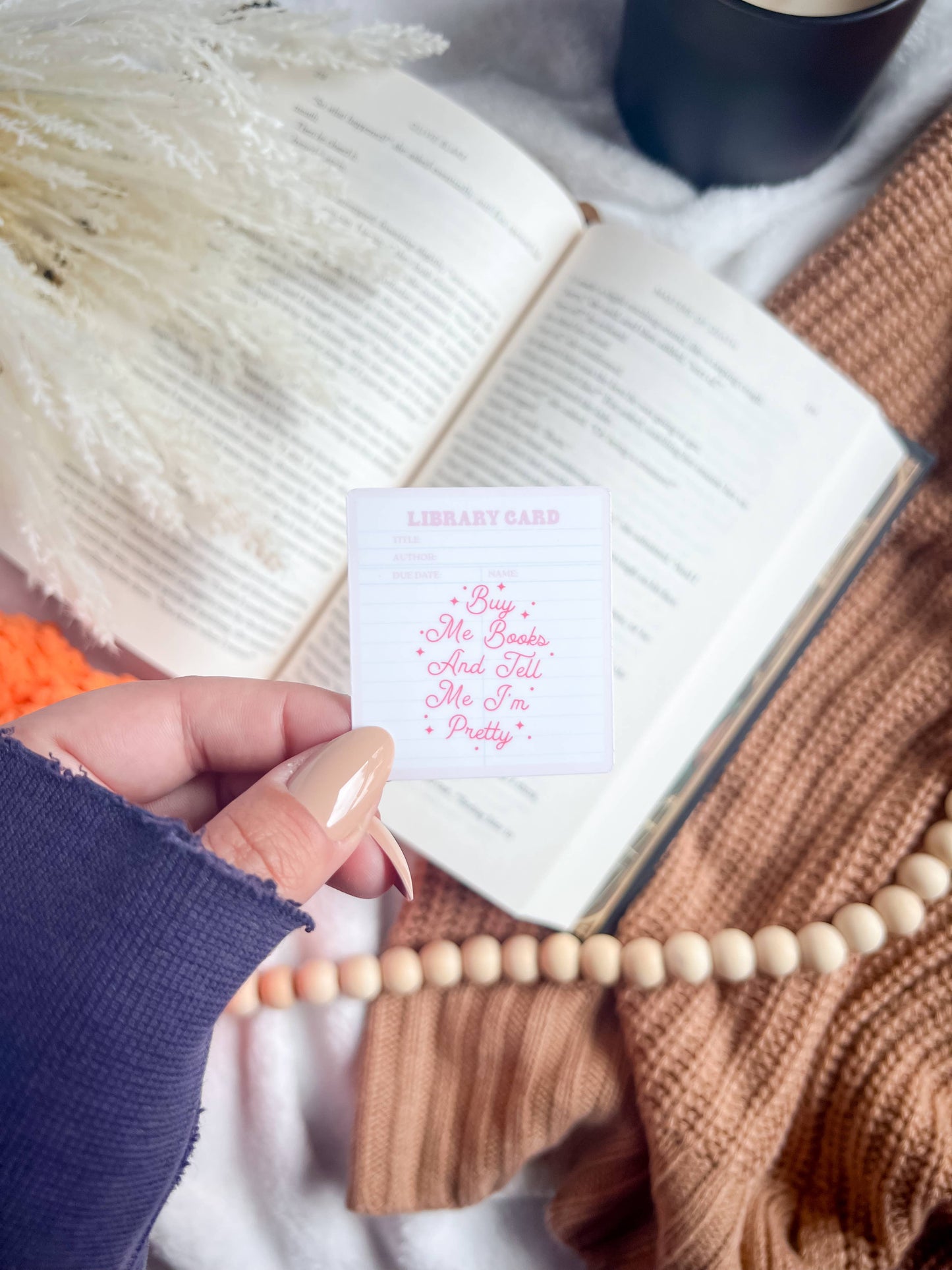 Library Card Vinyl Sticker | Book Stickers | Trendy Stickers