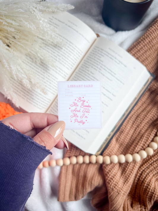 Library Card Vinyl Sticker | Book Stickers | Trendy Stickers