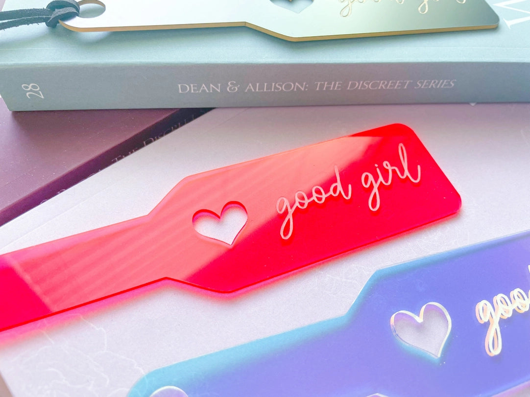 Good Girl - Black/Gold Acrylic Paddle Bookmark